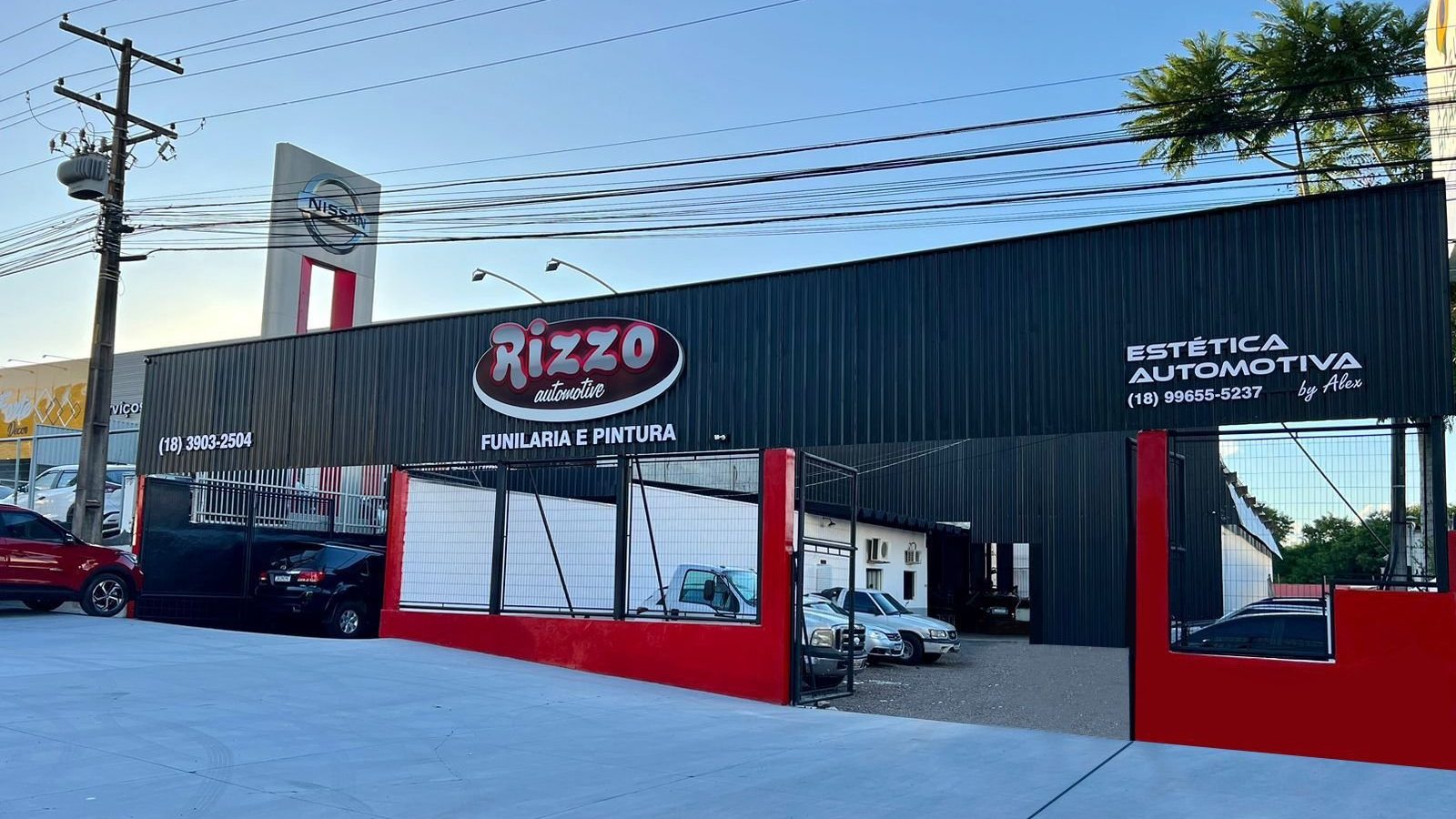 Fachada da Rizzo Automotive na Avenida Manoel Goulart, em Presidente Prudente
